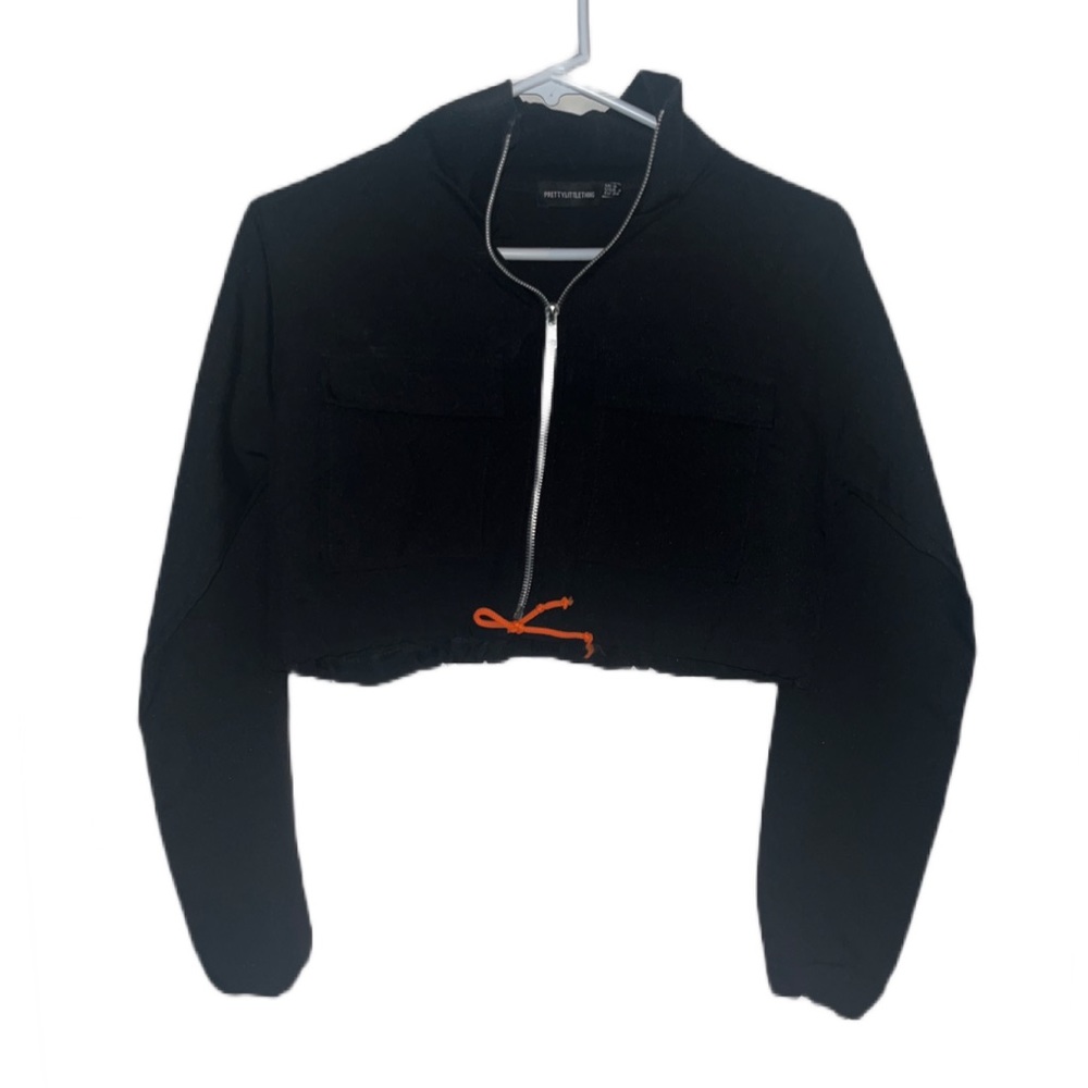 Pretty Little Thing Zip Up Crop Top